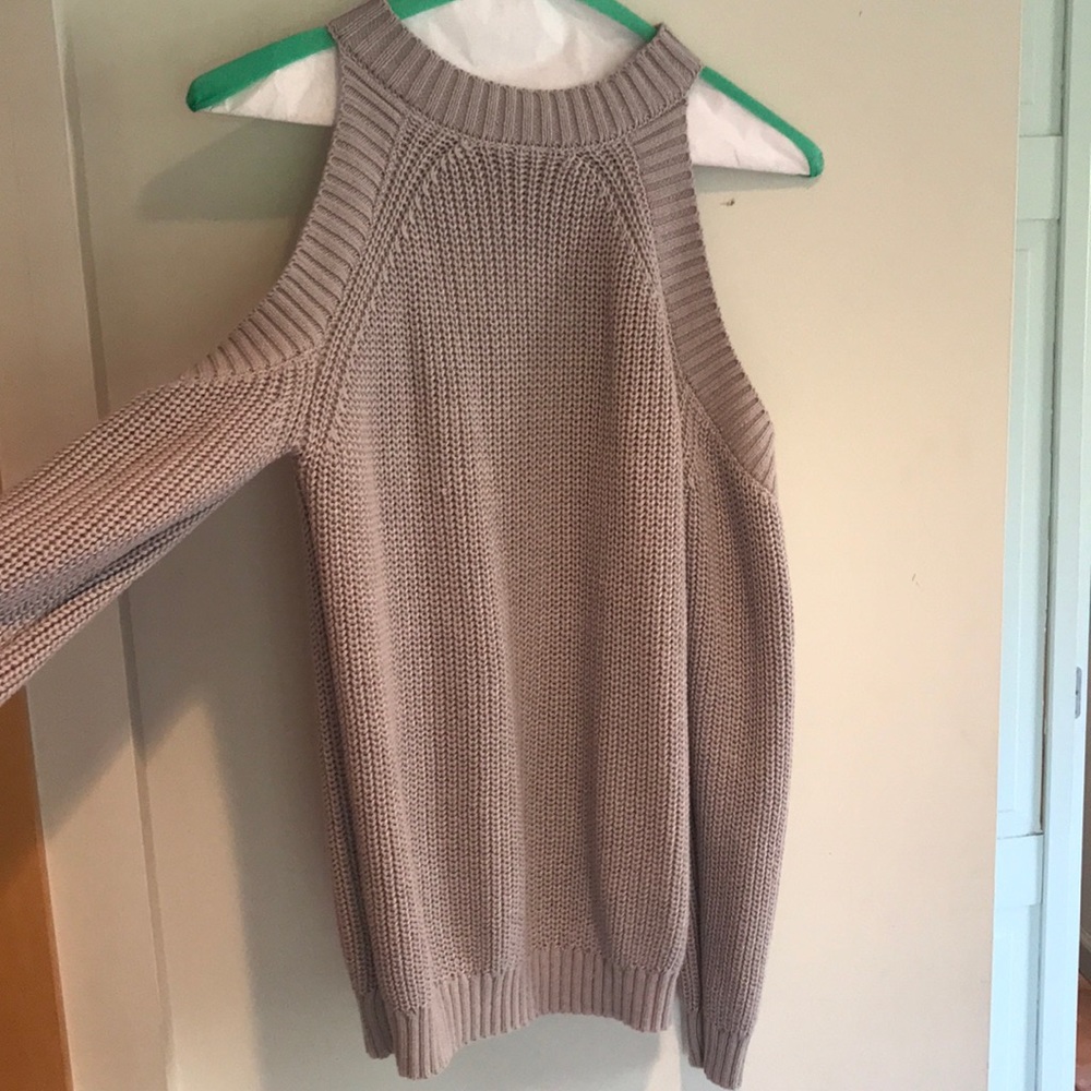 Gray off the shoulder sweater
